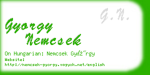 gyorgy nemcsek business card